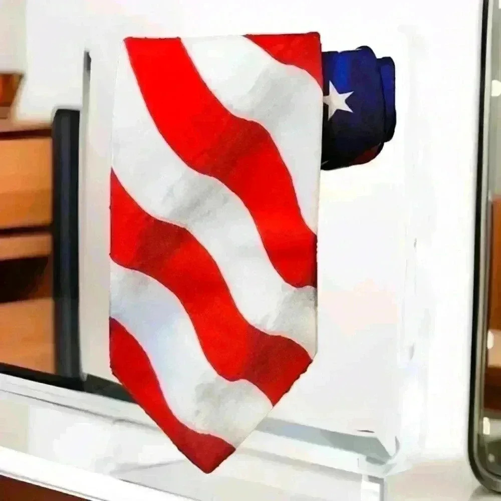 Ralph Marlin 'STARS & STRIPES, 1994 Made USA Tie lot 4O927